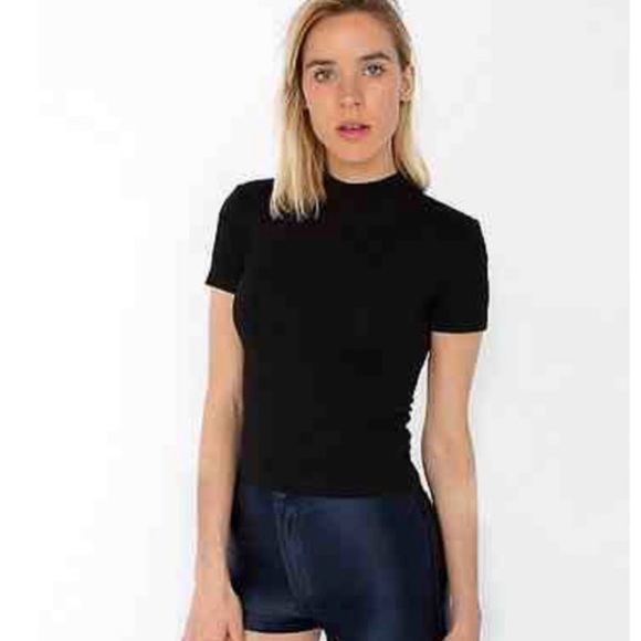 American Apparel Ponte Mock Neck Short 
